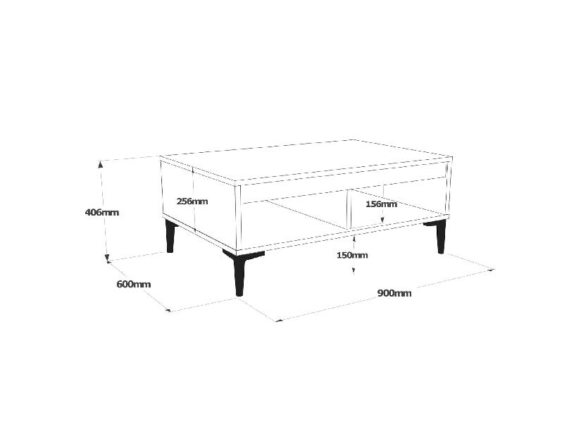 Sada nábytku do obývacího pokoje Arvoiden (ořech + antracit)