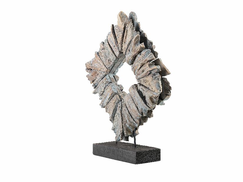 Dekorativní figurka KAPOLEI (dřevo) (šedá)