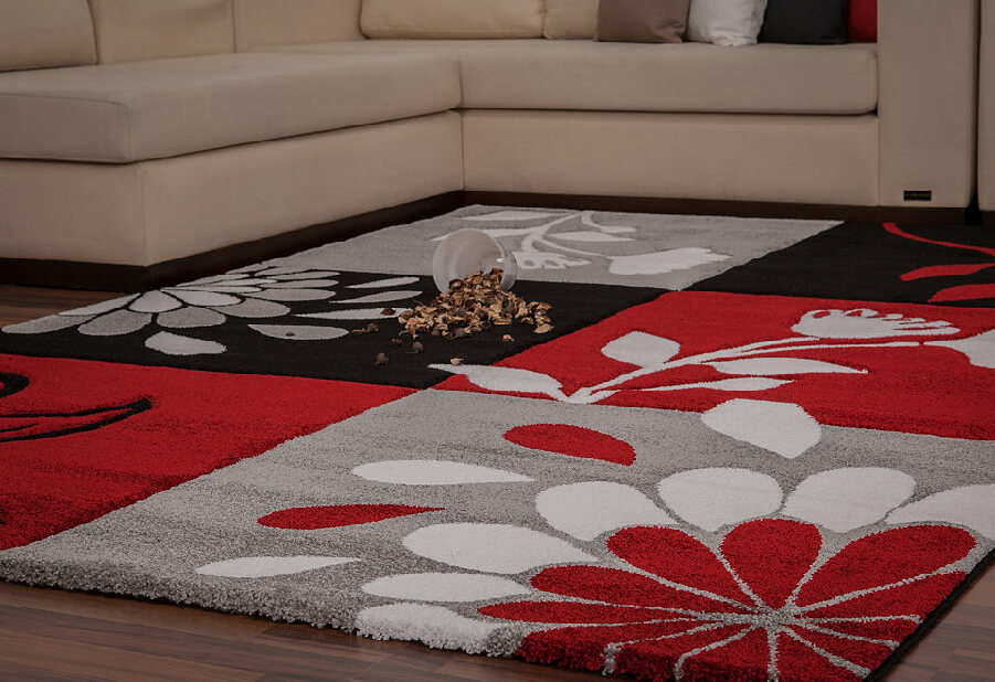 Kusový koberec Lambada Handcarving 464 Black-Red