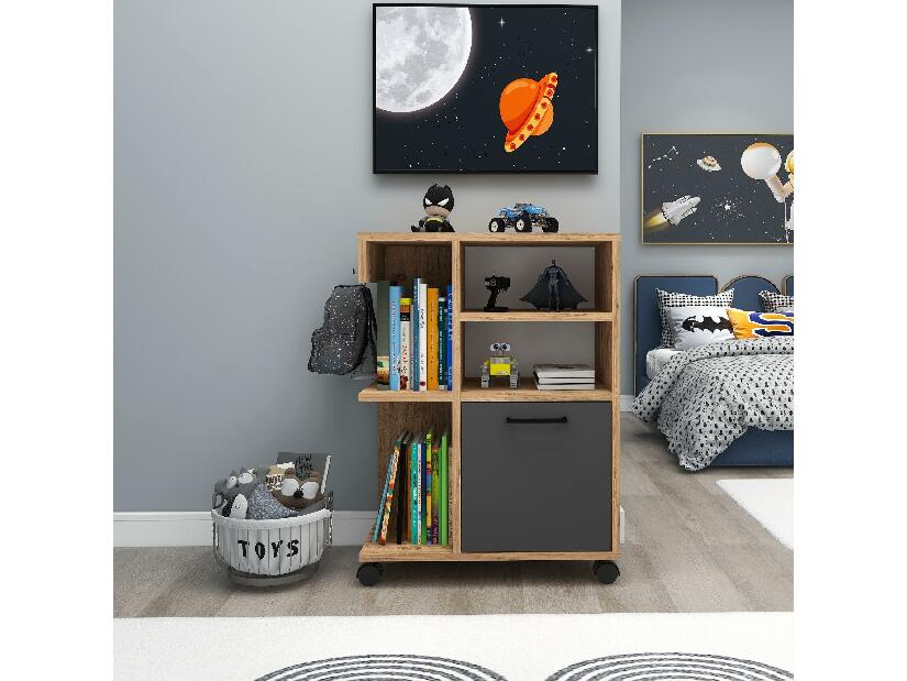 Koupelnová skříňka Rebooke (borovice atlantická + antracit)