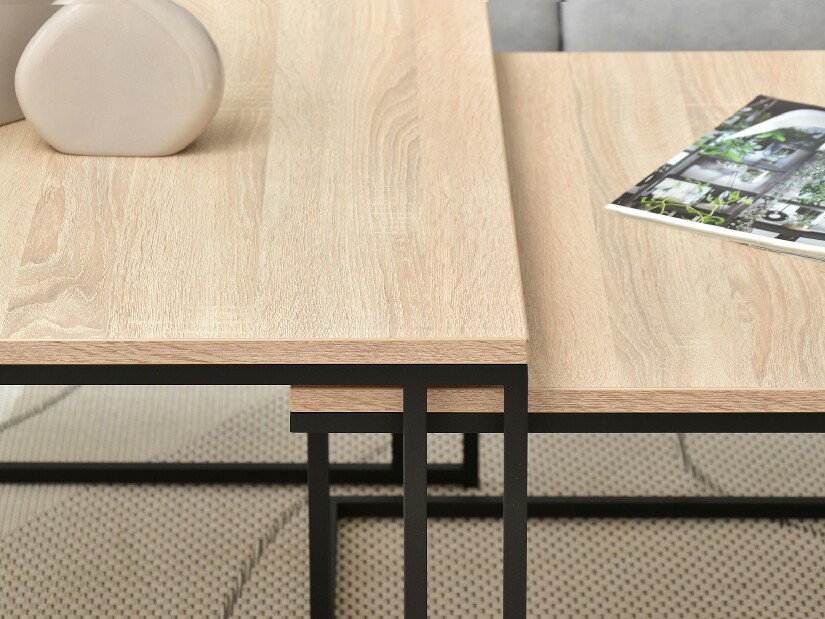 Set 2 konferenčních stolků Destapamos (černá)