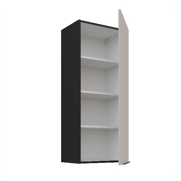 Horní kuchyňská skříňka Aaron 45 G-108 1F (černá matná + kašmír)