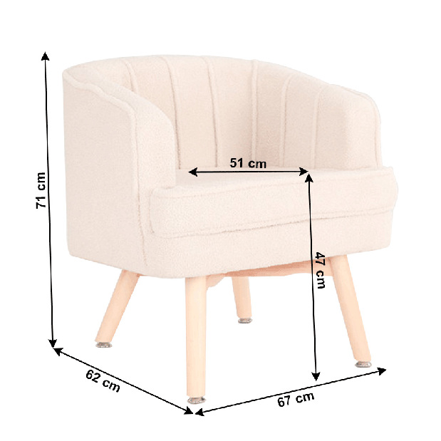 Křeslo Marcos (béžová)