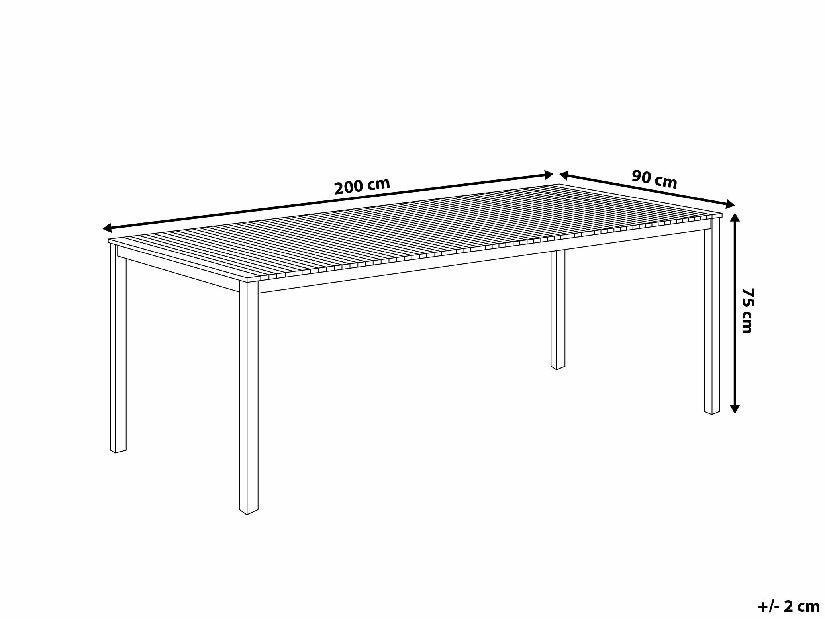 Zahradní jídelní sada Veneto (světlé dřevo)