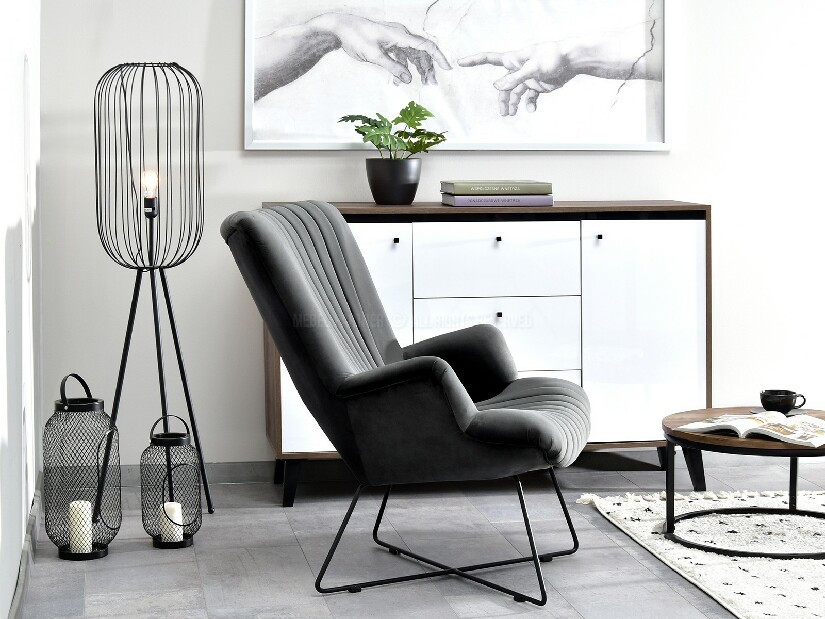 Relaxační křeslo Nuttshell (grafitová + černá)