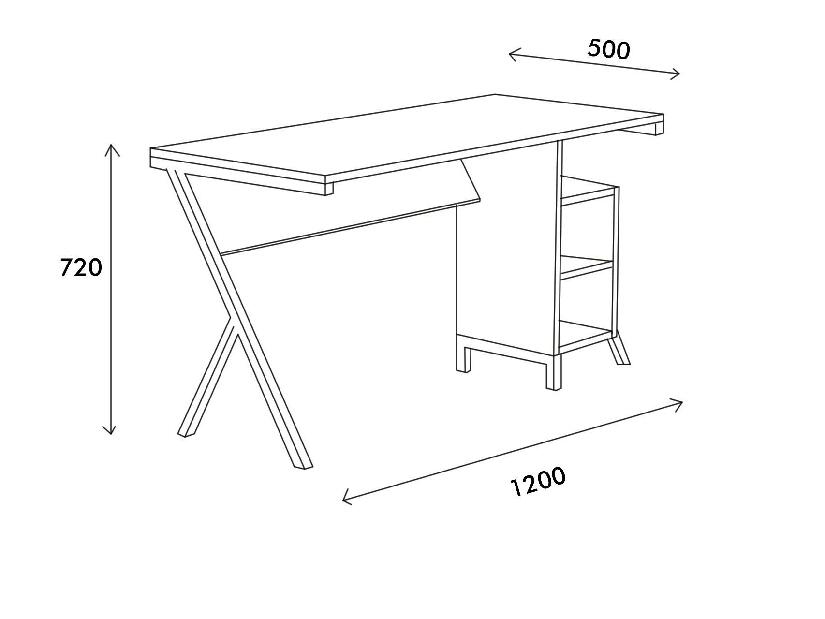 PC stolek Narula Figaro (ořech + černá)