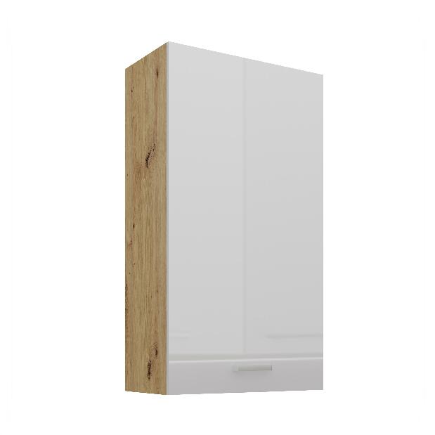 Horní kuchyňská skříňka Arryn 60 G-108 1F (korpus: dub artisan / fronta: lesk bílý)