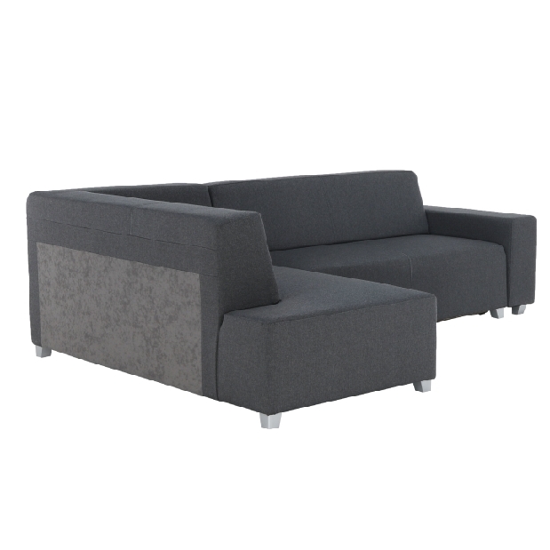 Rohová sedací souprava Colli šedočerná (L)