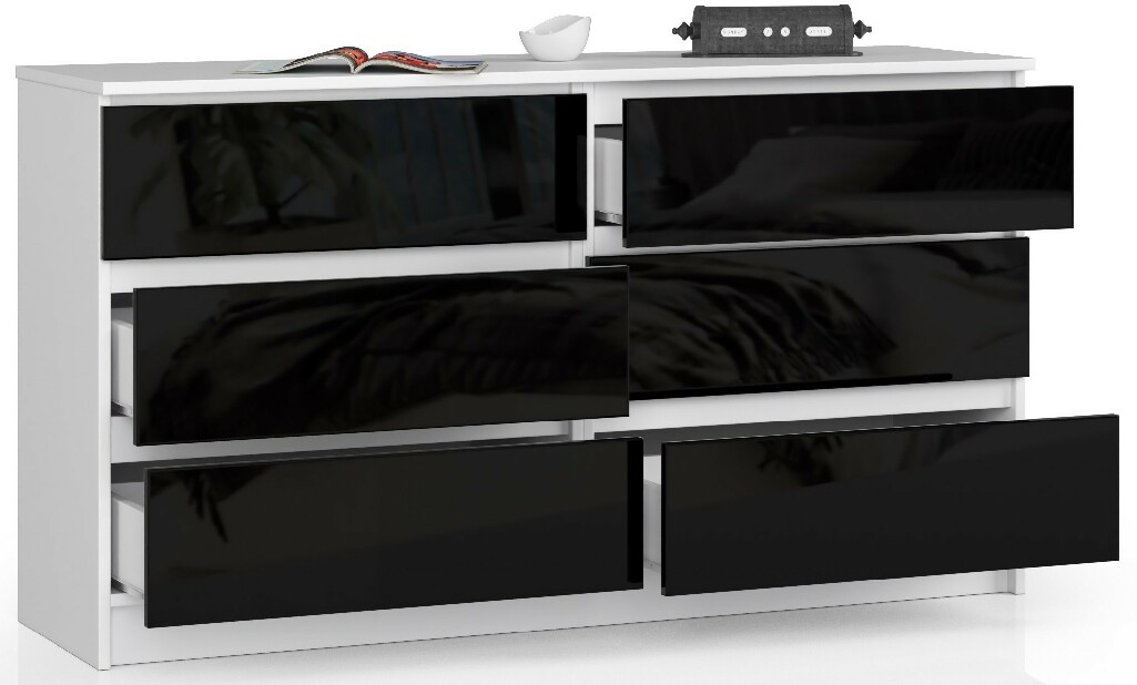 Komoda Keanu (černý lesk)