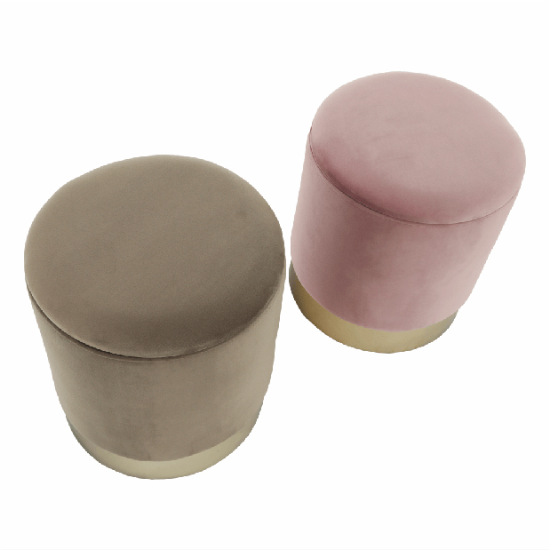 Taburet Annin (šedohnědá)