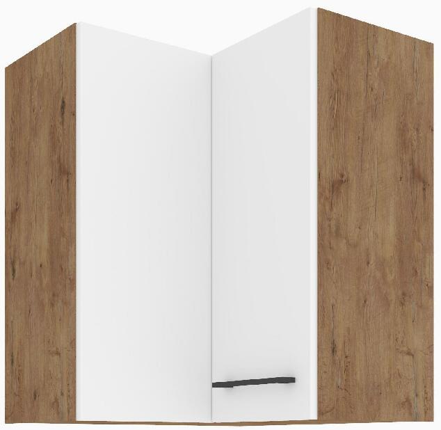 Horní rohová kuchyňská skříňka Virion 60x60 GN 72 2F 90 (dub lancelot + bílý lesk)