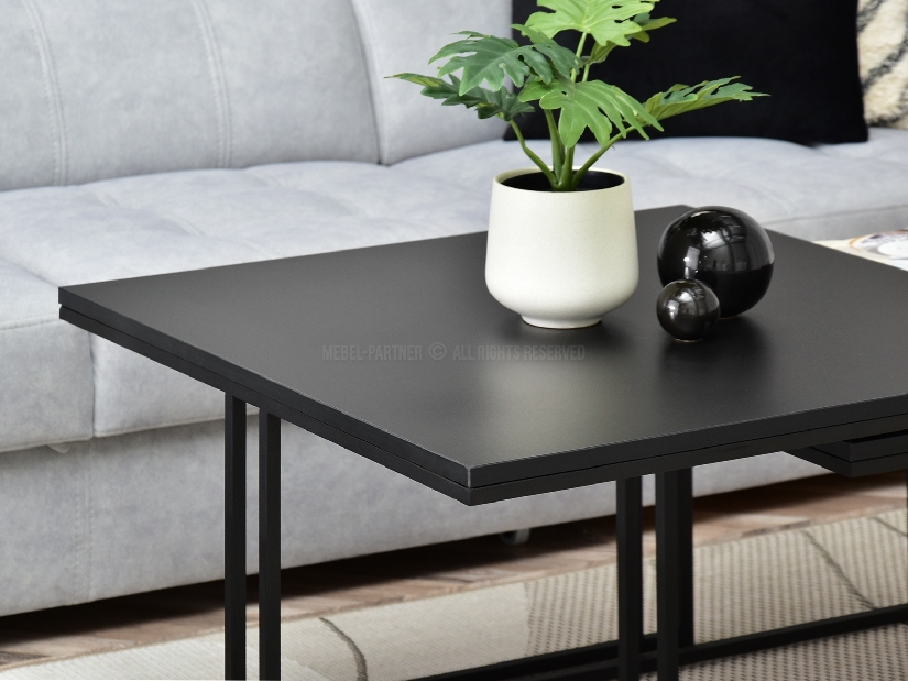 Set 2 konferenčních stolků Destapamos (černá)