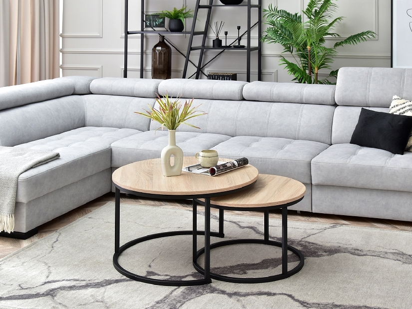 Set 2 konferenčních stolků Novedosa (černá)