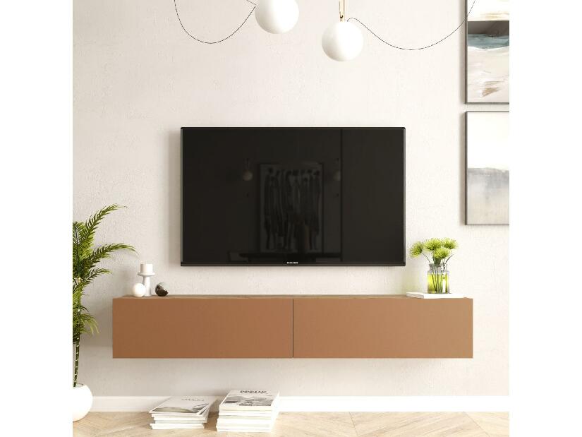  TV stolek/skříňka France 8 (borovice atlantická + cihlová)