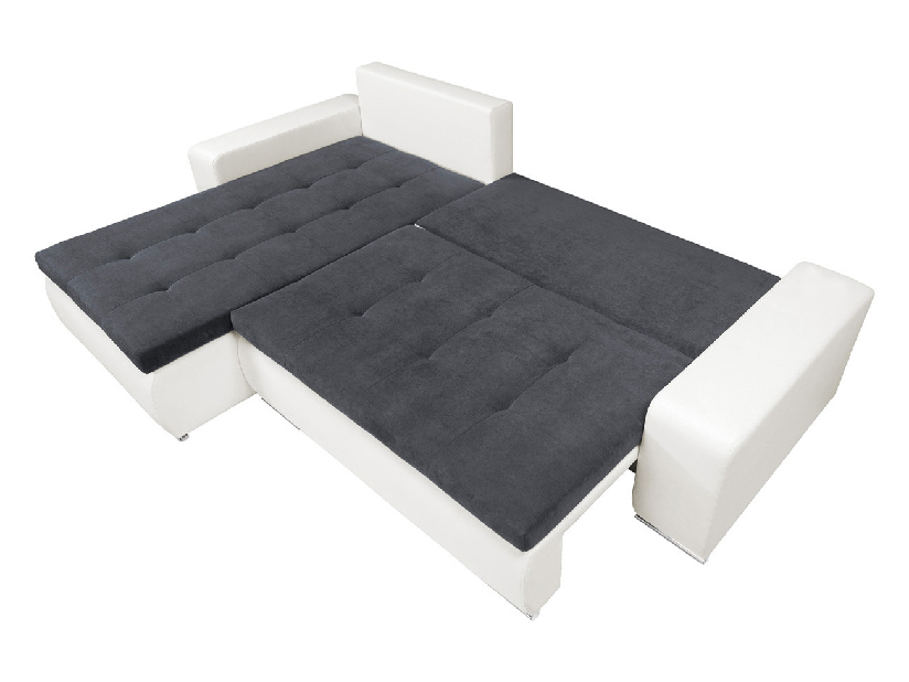 Rohová sedací souprava BRW Marina II Lux 3DL.URC bílá/modrošedá (L)