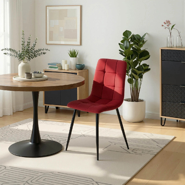 Jídelní židle Permite (bordó)