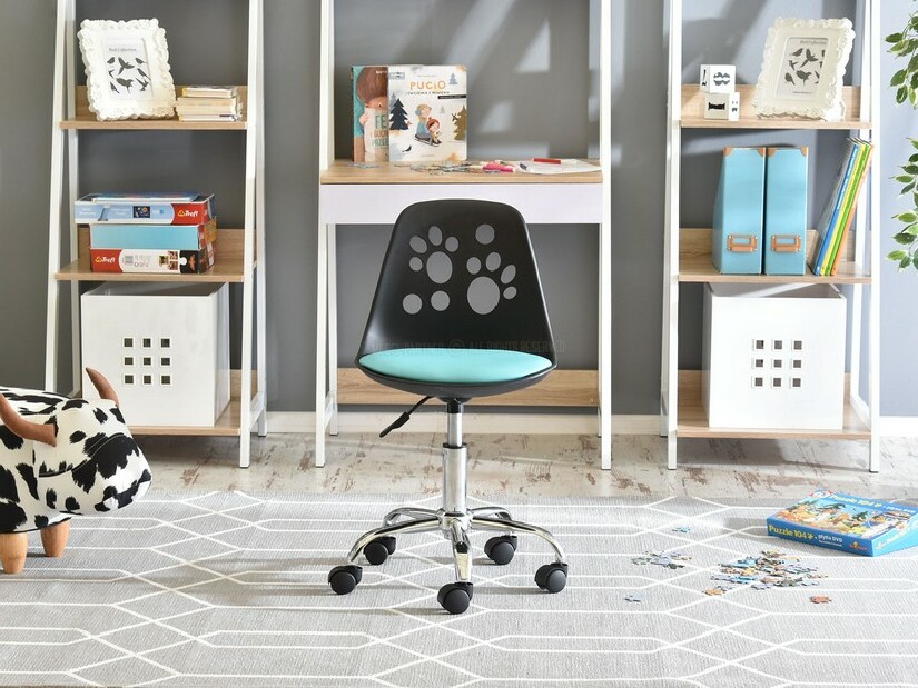 Dětská židle Footy (modrá + chromová)