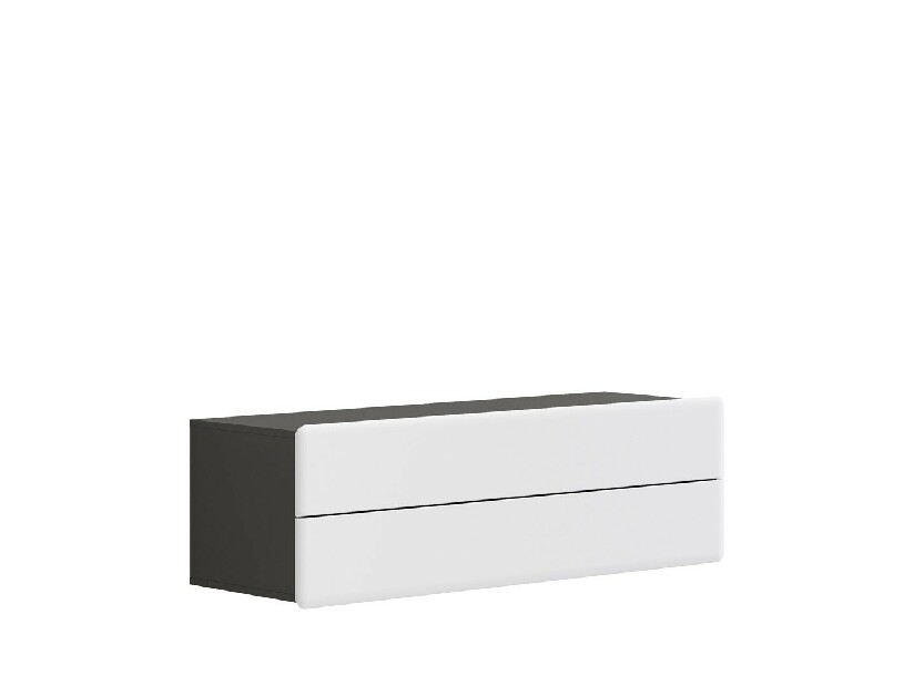 TV stolek/skříňka BRW Possi Light RTV2S 4/13 (šedý wolfram + lesk bílý)