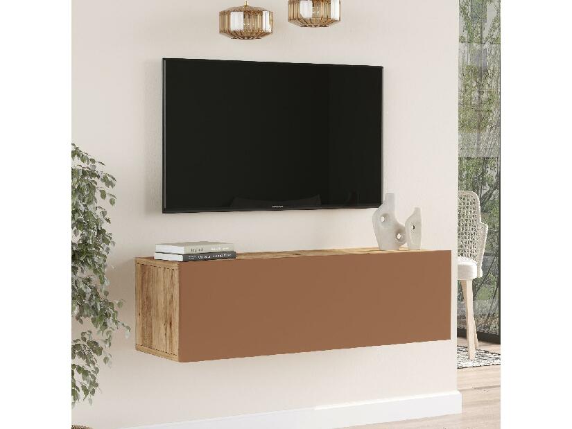  TV stolek/skříňka France 12 (borovice atlantická + cihlová)