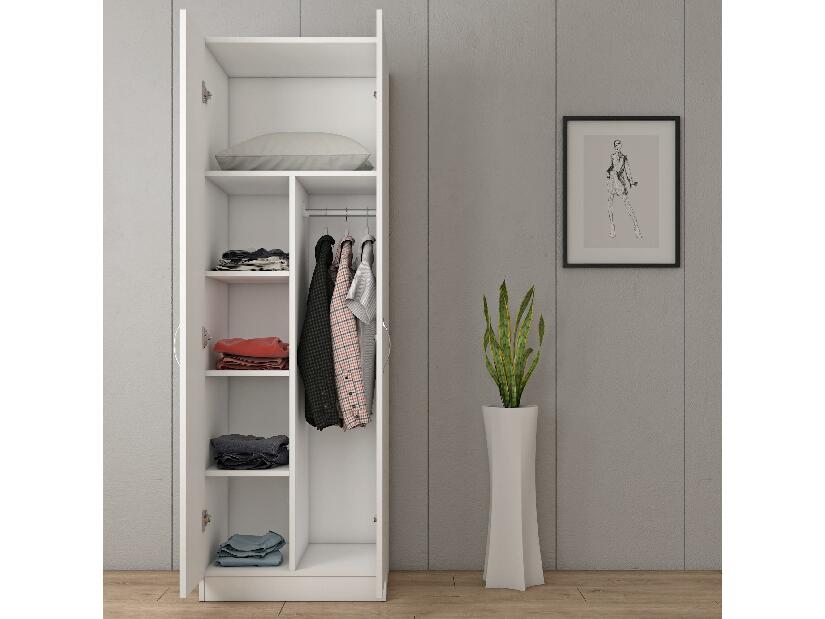 Šatní skříň Franc 43 (bílá)