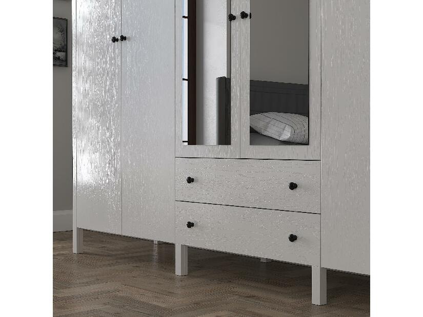 Šatní skříň Franc 76 (bílé dřevo)