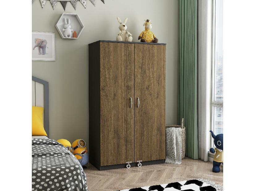 Šatní skříň Passek (antracitový ořech)