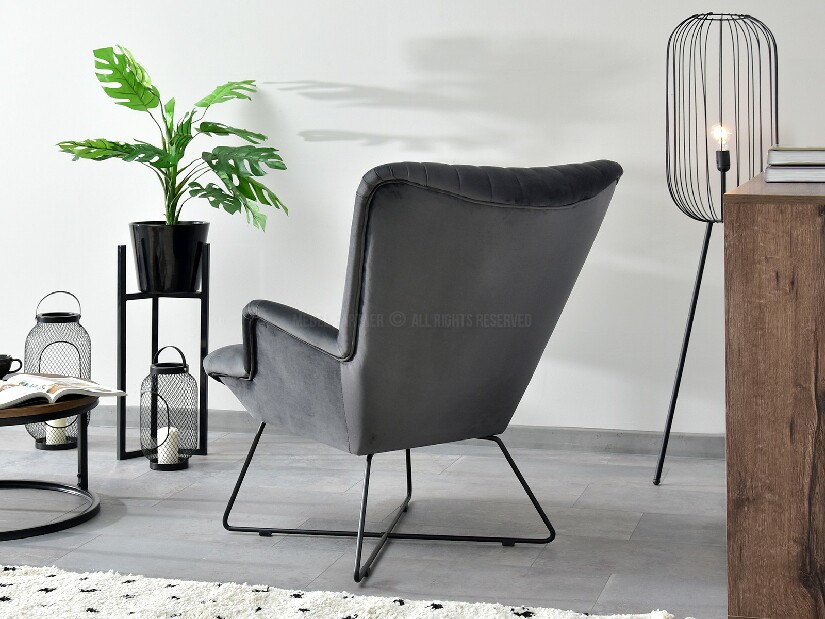 Relaxační křeslo Nuttshell (grafitová + černá)