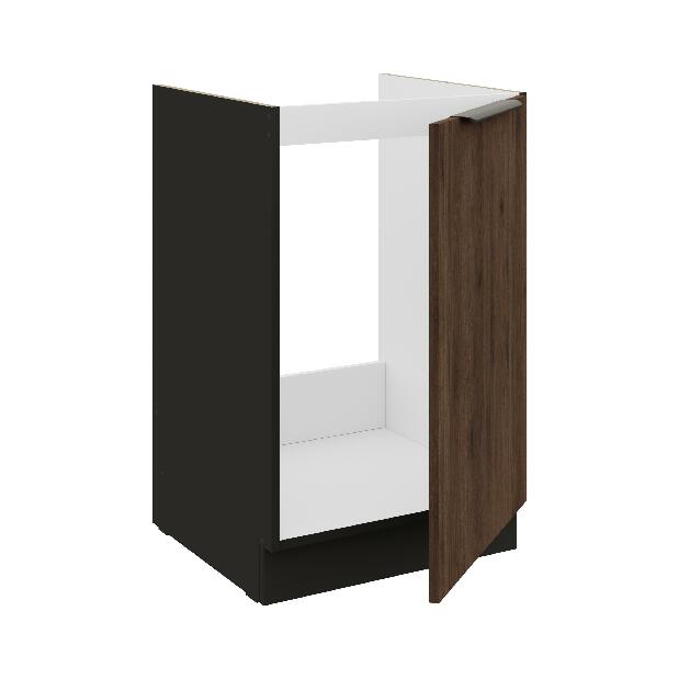 Dolní kuchyňská skříňka Manana 50 ZL 1F BB (korpus: černá matná + fronta: ořech okapi)