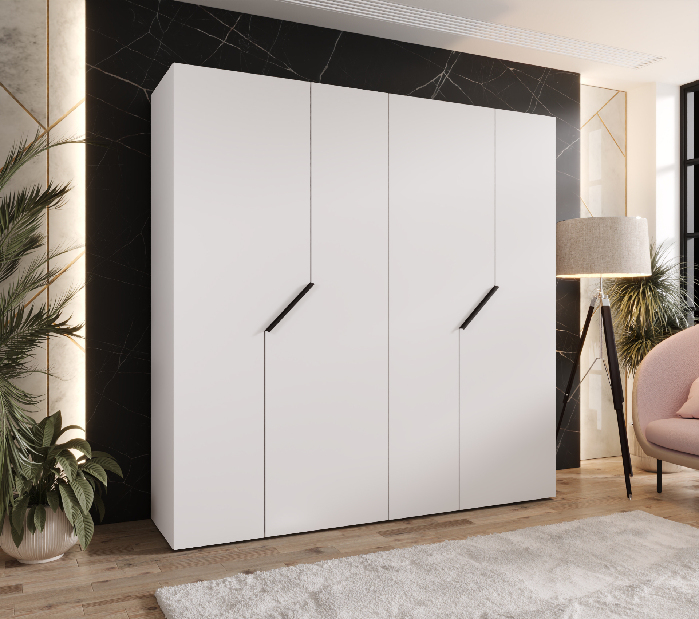 Šatní skříň Alaris 1 200 (bílá + černá)