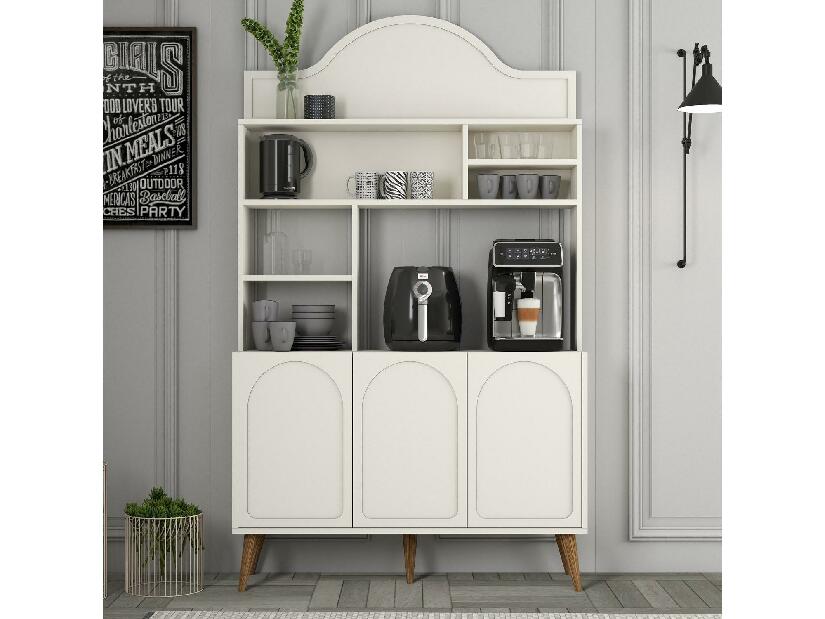 Příborník Lyantela 120 (krémová + ořech)