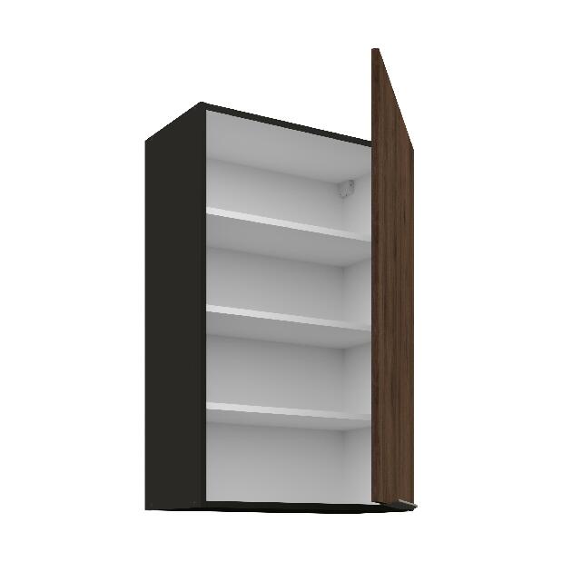 Horní kuchyňská skříňka Manana 60 G 90 1F (korpus: černá matná + fronta: ořech okapi)