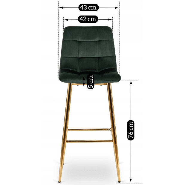 Jídelní židle Abisales (zelená)