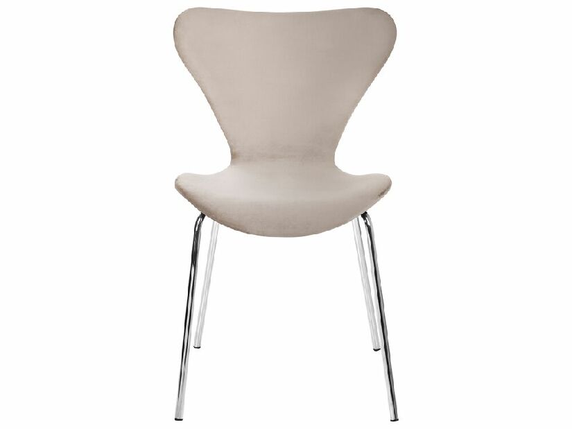 Set 2 ks jídelních židlí Baylor (béžová + stříbrná)