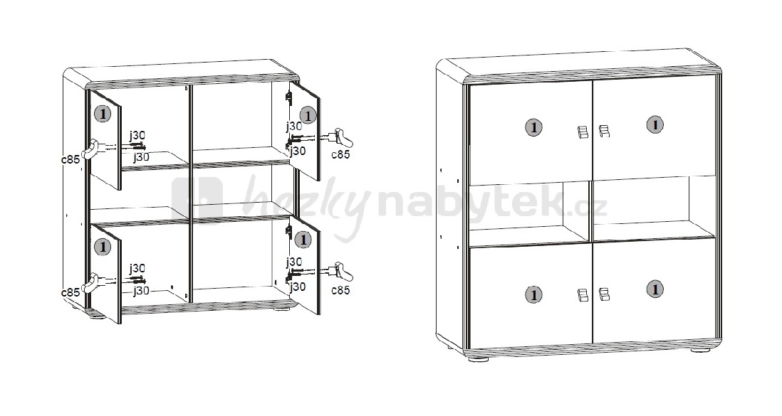 Skříňka BRW ELIPPE EL4D/10/9