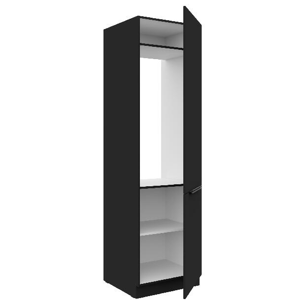 Potravinová kuchyňská skříňka pro chladničku Sienla 60 LO 210 2F (černá matná)