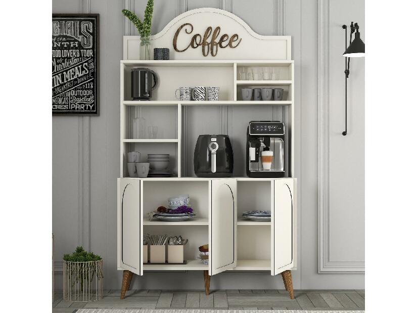 Příborník Lyantela 120 (krémová + ořech)