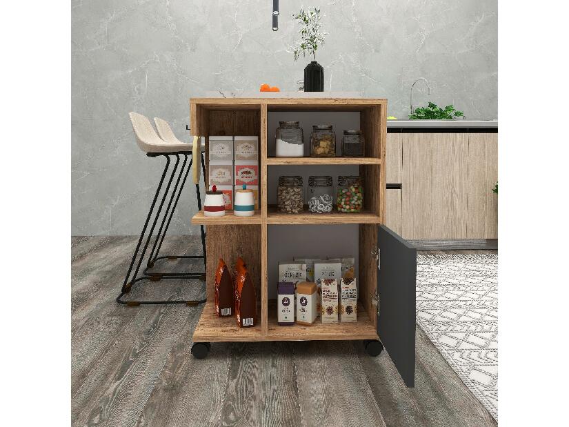 Koupelnová skříňka Rebooke (borovice atlantická + antracit)