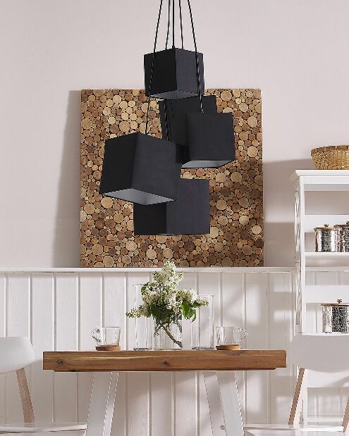 Závěsná lampa Mesci (černá)