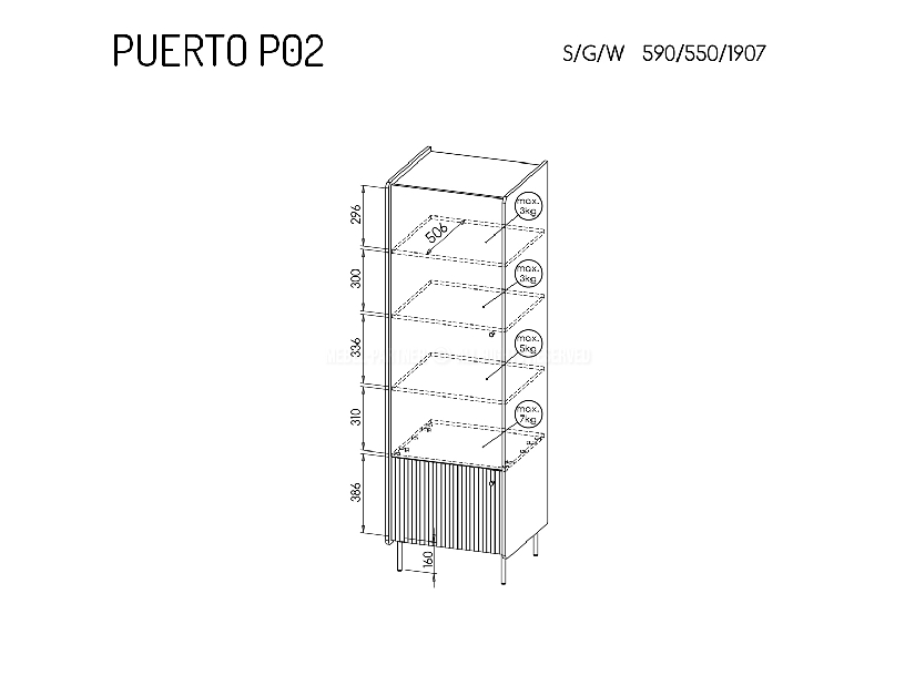 Nábytek do kanceláře Presuntos 6 (černá)