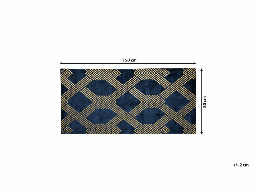 Koberec 80x150 cm VESKE (látka) (modrá)