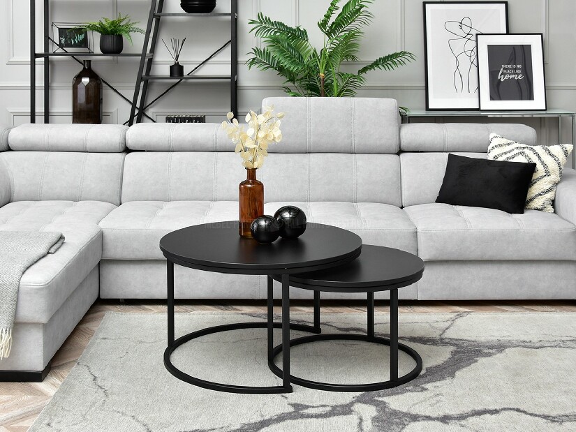 Set 2 konferenčních stolků Novedosa (černá)