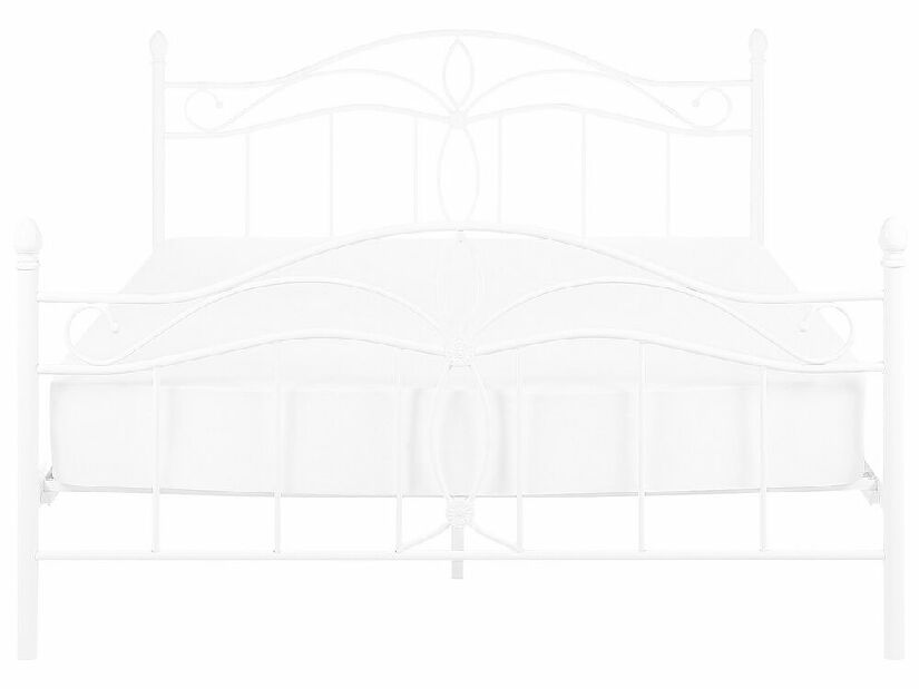 Manželská postel 140 cm Aicha (bílá) (s roštem)
