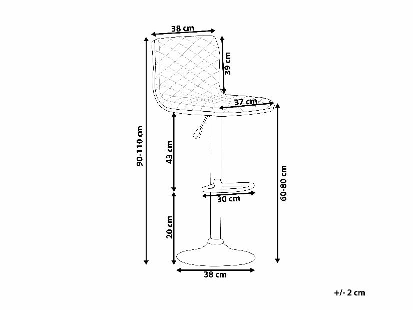Set 2ks. barových židlí Orlo (béžová) *