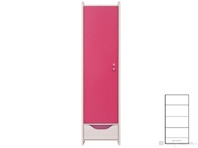 Policová skříň BRW Hihot REG1D1S