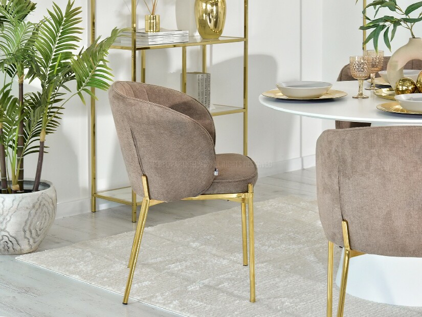 Židle Felix (béžová + zlatá)