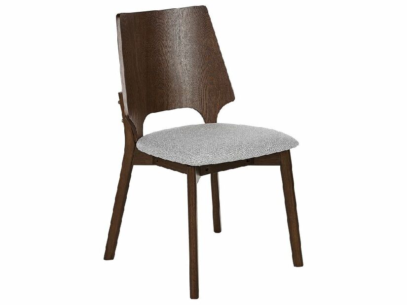 Set 2 ks jídelních židlí Abie (tmavé dřevo)