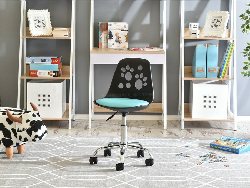 Dětská židle Footy (modrá + chromová)