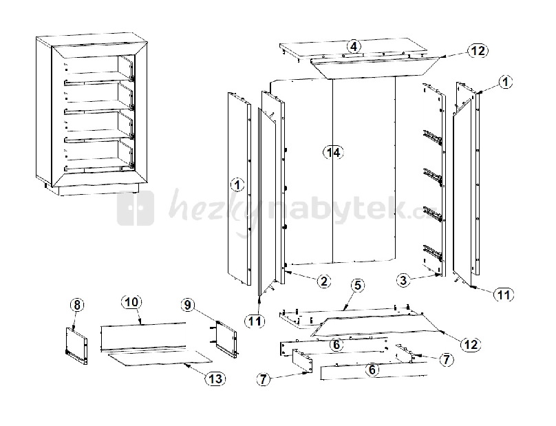 Komoda BRW LARGO PKOM4S/6