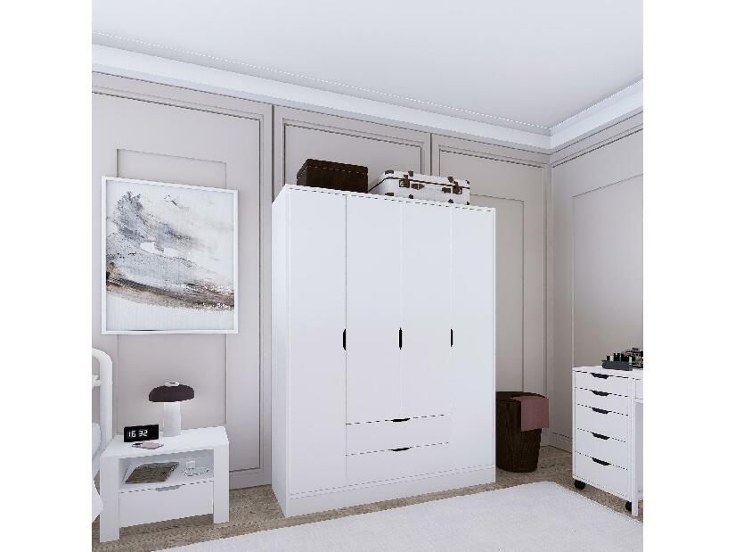 Šatní skříň Durun 4 (bílá matná)