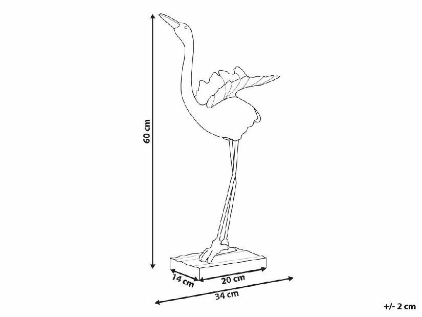Dekorativní figurka Cane (stříbrná)
